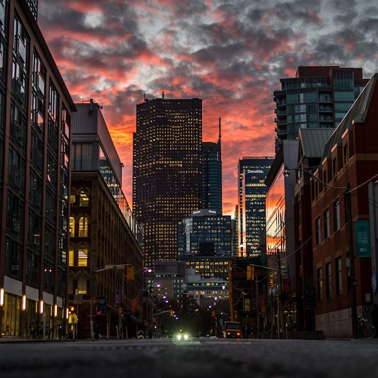 City skyline in Amsterdam, Netherlands