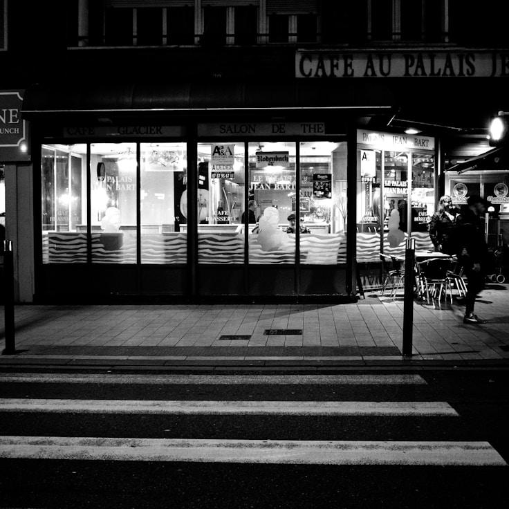 Entertainment zone at night in Netherlands